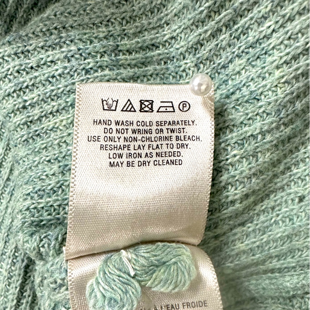 NEW Anthropologie Moth Soft Green Crew Neckline Sweater Pullover Dress Tunic S/M - Picture 15 of 16